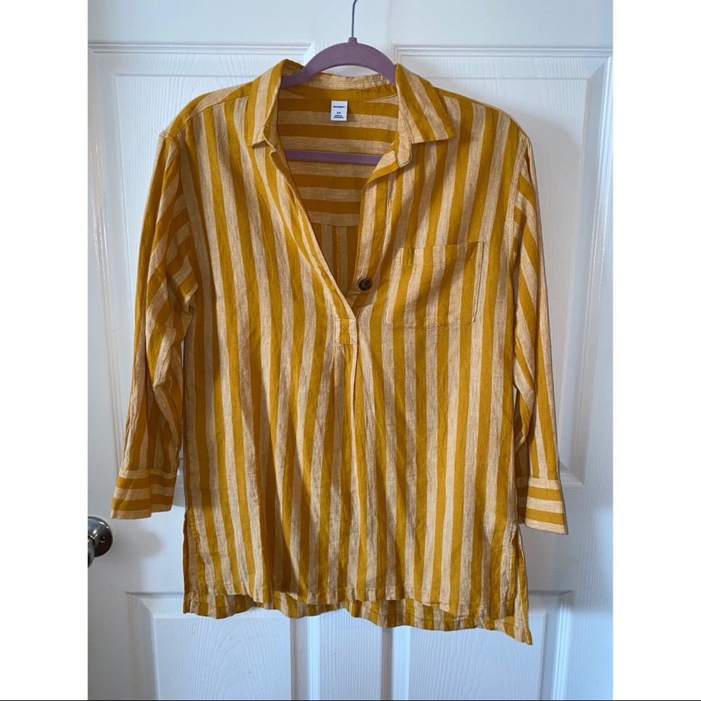linen blend tunic shirt